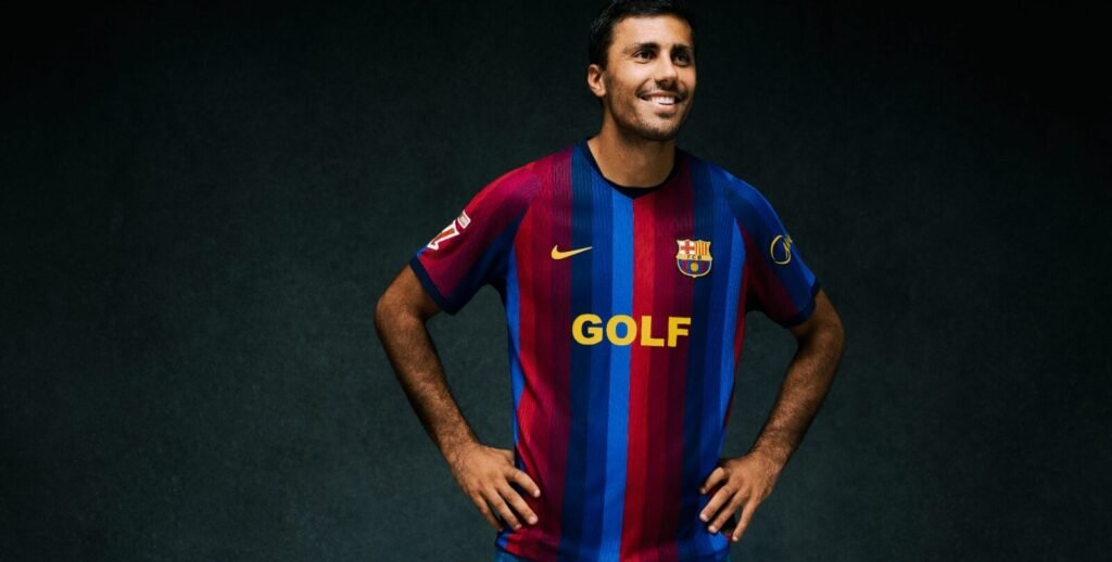 Spotify Hands Creative Control to Tyler, The Creator for Latest FC Barcelona Jersey Takeover spotify x fc barcelona with tyler creator golf wang (2)